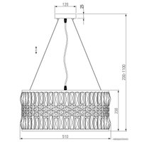 Подвесная люстра Евросвет Lory 10125/5 (золото-прозрачный хрусталь)