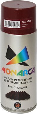 

Эмаль Monarca Для профнастила RAL3005 0.52 л (красное вино)