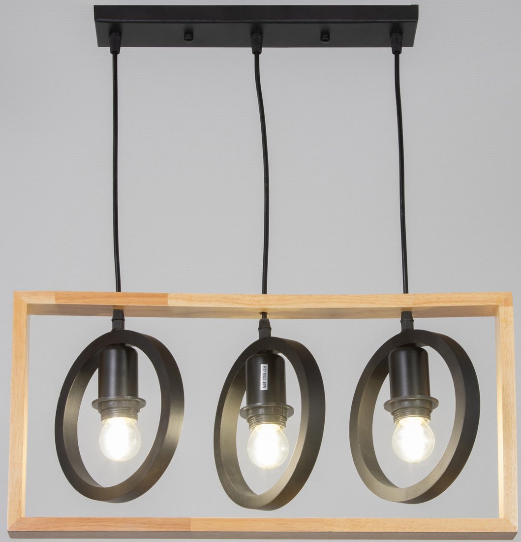 

Подвесная люстра BayerLux Джесси 10777276 (черный/коричневый)