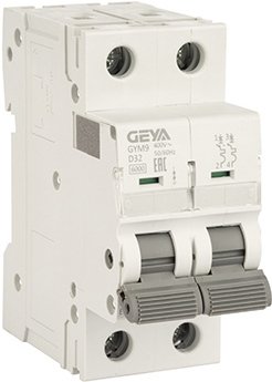 

Выключатель автоматический GEYA GYM9 2P 32А D 6кА GYM92P32D