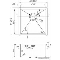 Кухонная мойка ZorG PVD-4444 (графит)