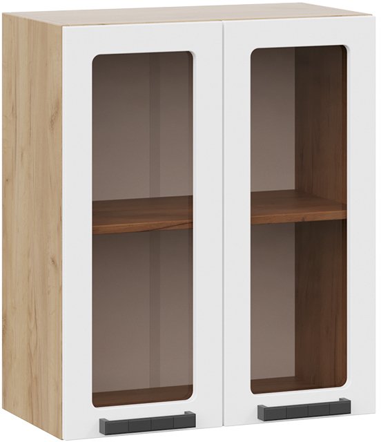 

Шкаф навесной Трия Детройт 1В6С исп. 2 (дуб крафт золотой/белый глянец)