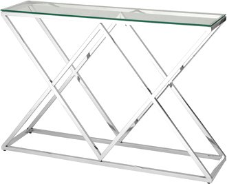 

Консольный стол Stool Group Инсигния 115x30 ECST-026 (прозрачное стекло/сталь серебристый)