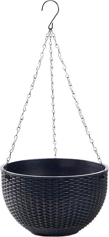 

Кашпо Botanica Rattan (26x16см, черный)