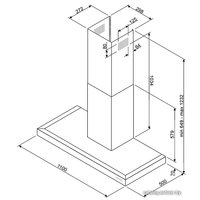 Кухонная вытяжка Smeg KS110BLE