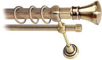 

Карниз для штор Lm Decor Люксор 101 2р гладкий 25/16мм (антик, 2.4м)