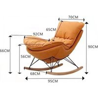 Кресло-качалка Mio Tesoro Монга-2 (бежевый/оранжевый)