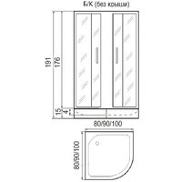 Душевой уголок River Don Light 90/15 MT