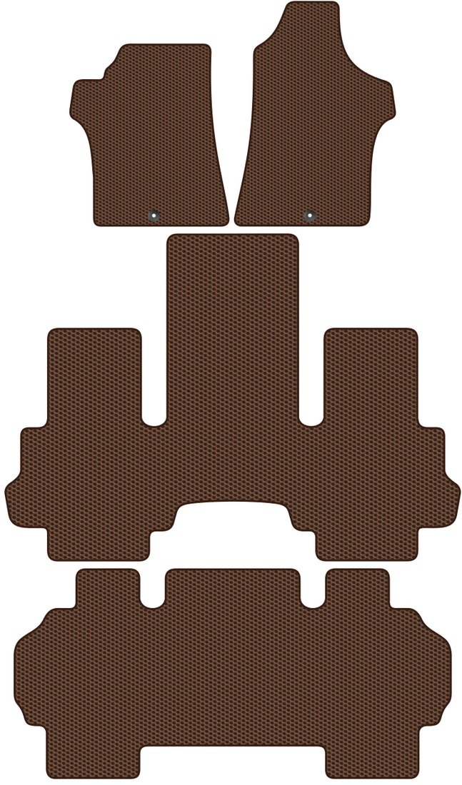 

Комплект ковриков для авто Alicosta Hyundai Starex II (минивэн / TQ) 2018 - Н.В. +3 ряд (коричневый, сота)