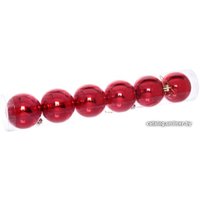 Елочная игрушка Серпантин Глянец шар 6 см 6 шт (красный) 183-876