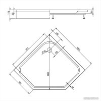 Душевой поддон Alex Baitler AB10017V-1 100x100