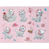 Алмазная мозаика  MultiArt Стикер Кошечка Мэри STICK-MAR-129536