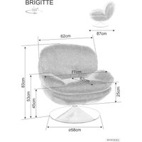 Интерьерное кресло Signal Brigitte Brego 22 (светло-бежевый/хром)