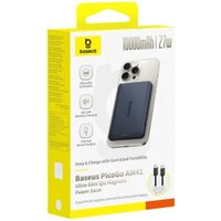 Внешний аккумулятор Baseus PicoGo AM41 Ultra-Slim Qi2 Magnetic Power Bank 10000mAh (черный)