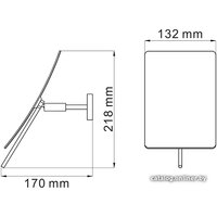 Косметическое зеркало Wasserkraft K-1001 (черный)