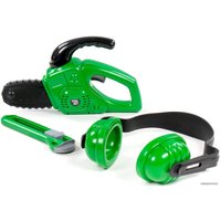 Набор инструментов игрушечных Полесье №25 91130 (бензопила, наушники, нож строительный)