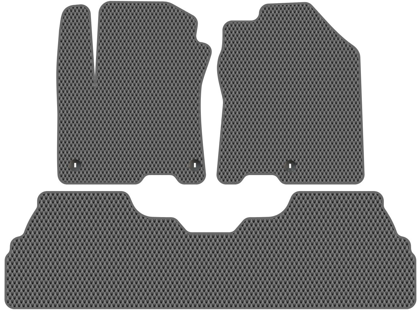 

Комплект ковриков для авто Alicosta Hyundai Kona Electric (suv / OS) 2018 - Н.В. задний цельный (серый, ромб)