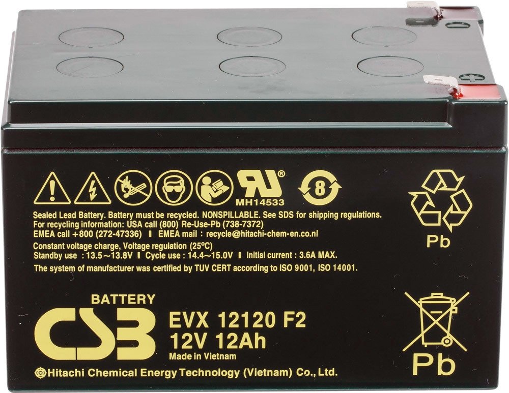 

Аккумулятор для ИБП CSB Battery EVX12120 F2 (12В/12 А·ч)