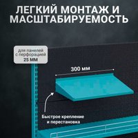 Полка Kladenets Навесная металлическая 15х30 см