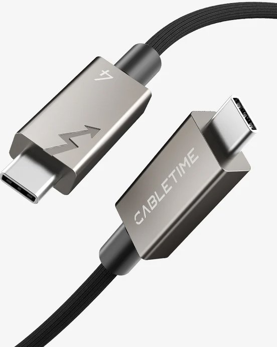

Кабель Cabletime USB 4 USB Type-C - USB Type-C (2 м, черный)