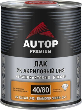 Автомобильный лак Autop 2К акриловый UHS "Бриллиантовый блеск" - банка. 1.0 л Premium 40/80