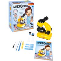 Детский микроскоп Bondibon 100-1200X для 2D и 3D объектов с поворотным окуляром ВВ5287