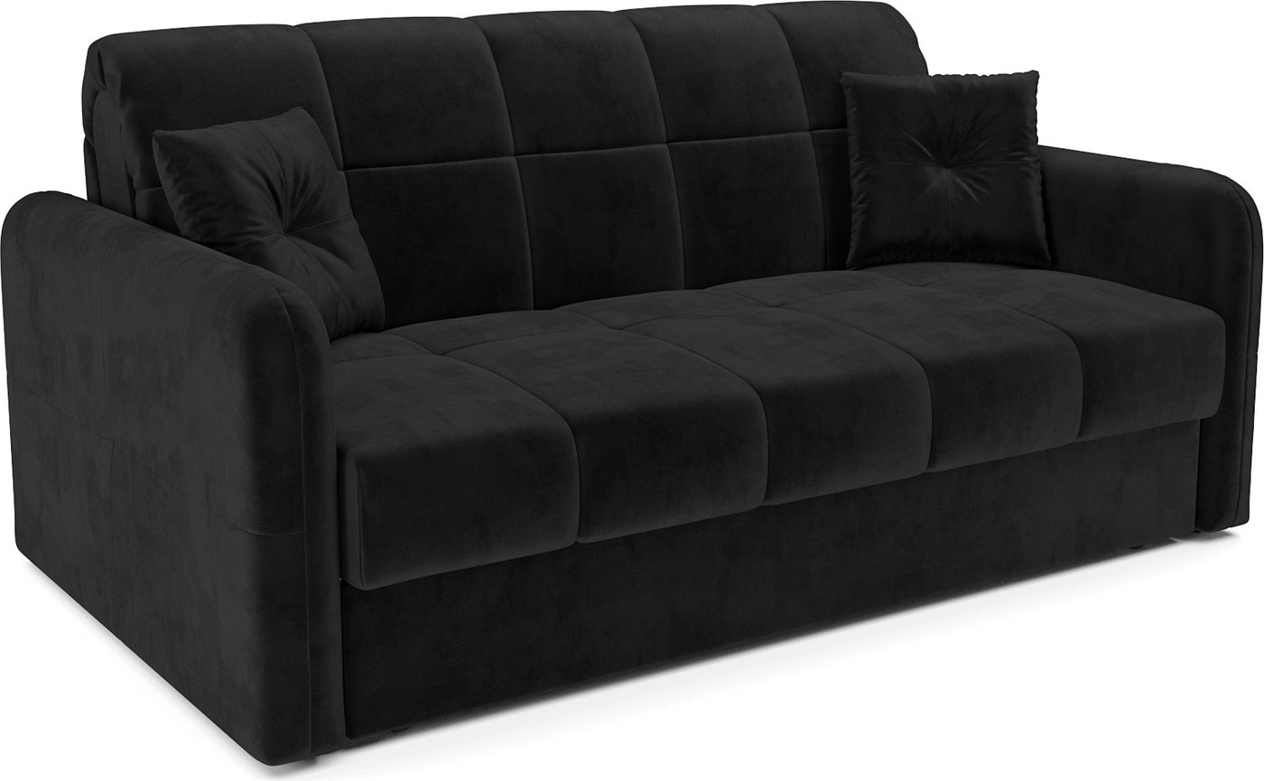 

Диван Мебель-АРС Аккордеон Свег ППУ 180x200 (велюр черный HB-178/17)