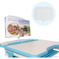 Парта Растущая мебель B204 + стул + выдвижной ящик + подставка для книг + светильник (голубой/белый) в Витебске