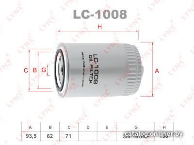 Масляный фильтр LynxAuto LC-1008