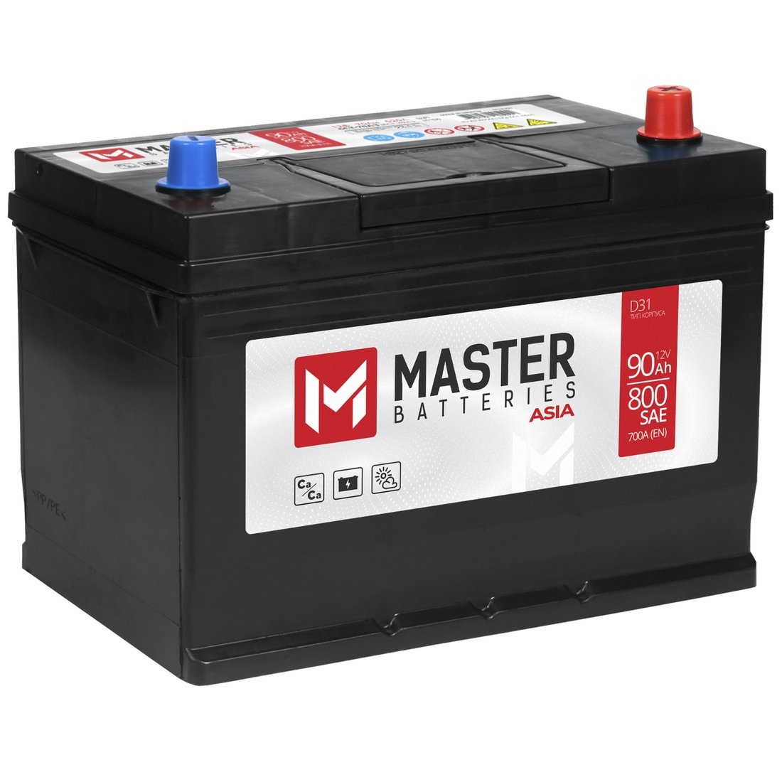 

Автомобильный аккумулятор Master Batteries 90 Ah MASTER BATTERIES Asia R+