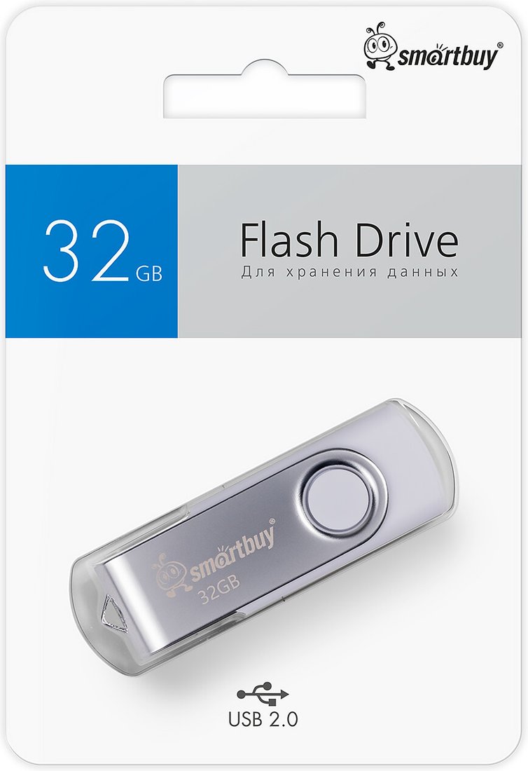 

USB Flash SmartBuy Twist 32GB (белый/серебристый)