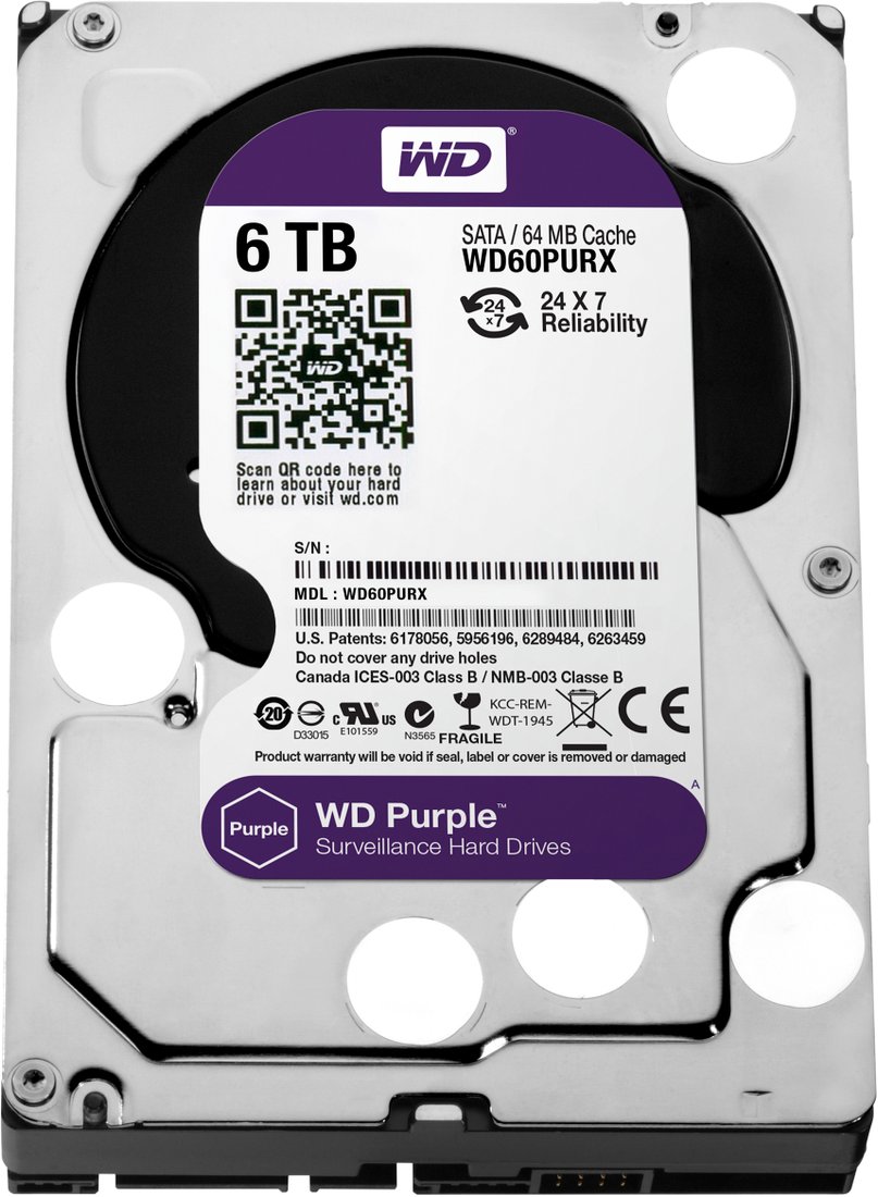 

Жесткий диск WD Purple 6TB (WD60PURX)