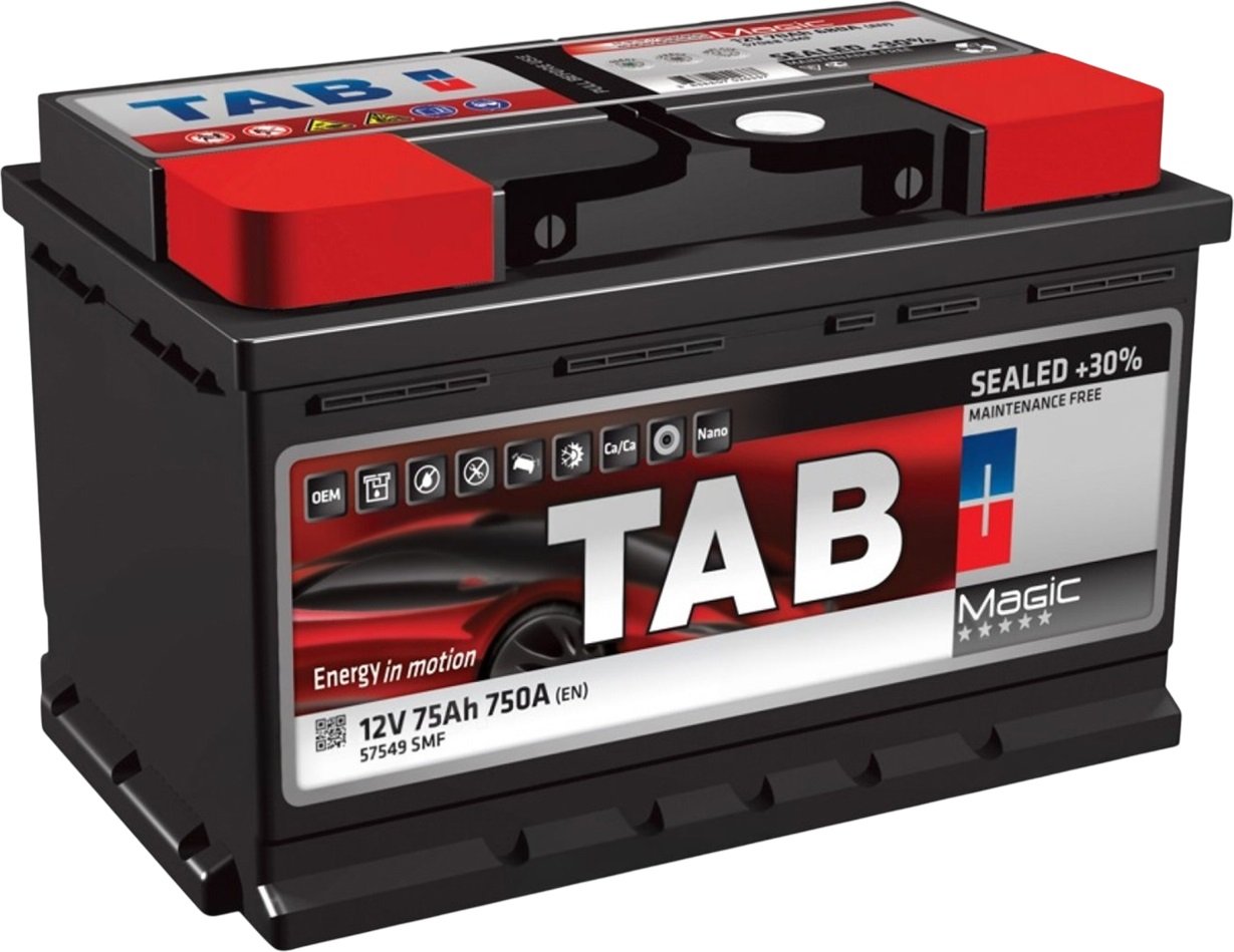 

Автомобильный аккумулятор TAB Magic R+ (75 А·ч)
