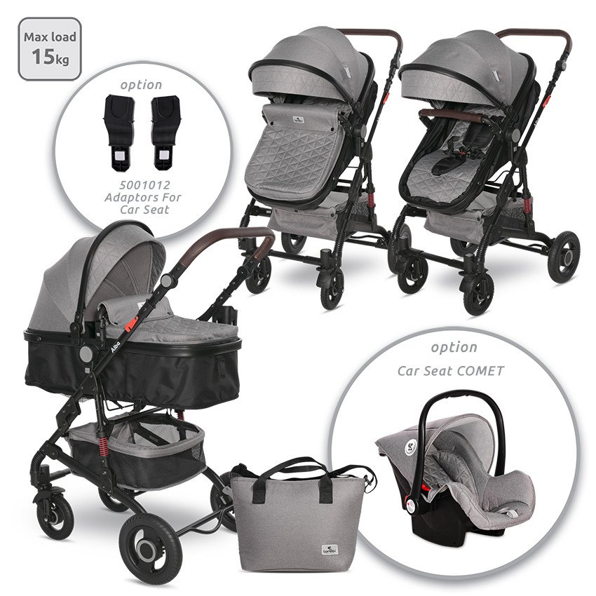 

Универсальная коляска Lorelli Alba Premium Set 2023 (2 в 1, opaline grey)