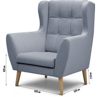 Интерьерное кресло Mio Tesoro Фиджи (Velutto 12/натуральное дерево)