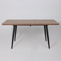 Кухонный стол Мамадома Borg radial-120 раздвижной 120-160х80 (дуб веллингтон/черный)