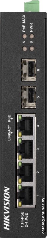 Неуправляемый коммутатор Hikvision DS-3T0506HP-E/HS