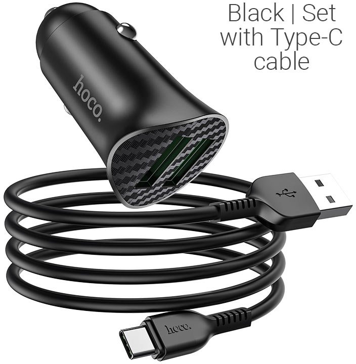 

Автомобильное зарядное Hoco Z39 USB Type-C (черный)