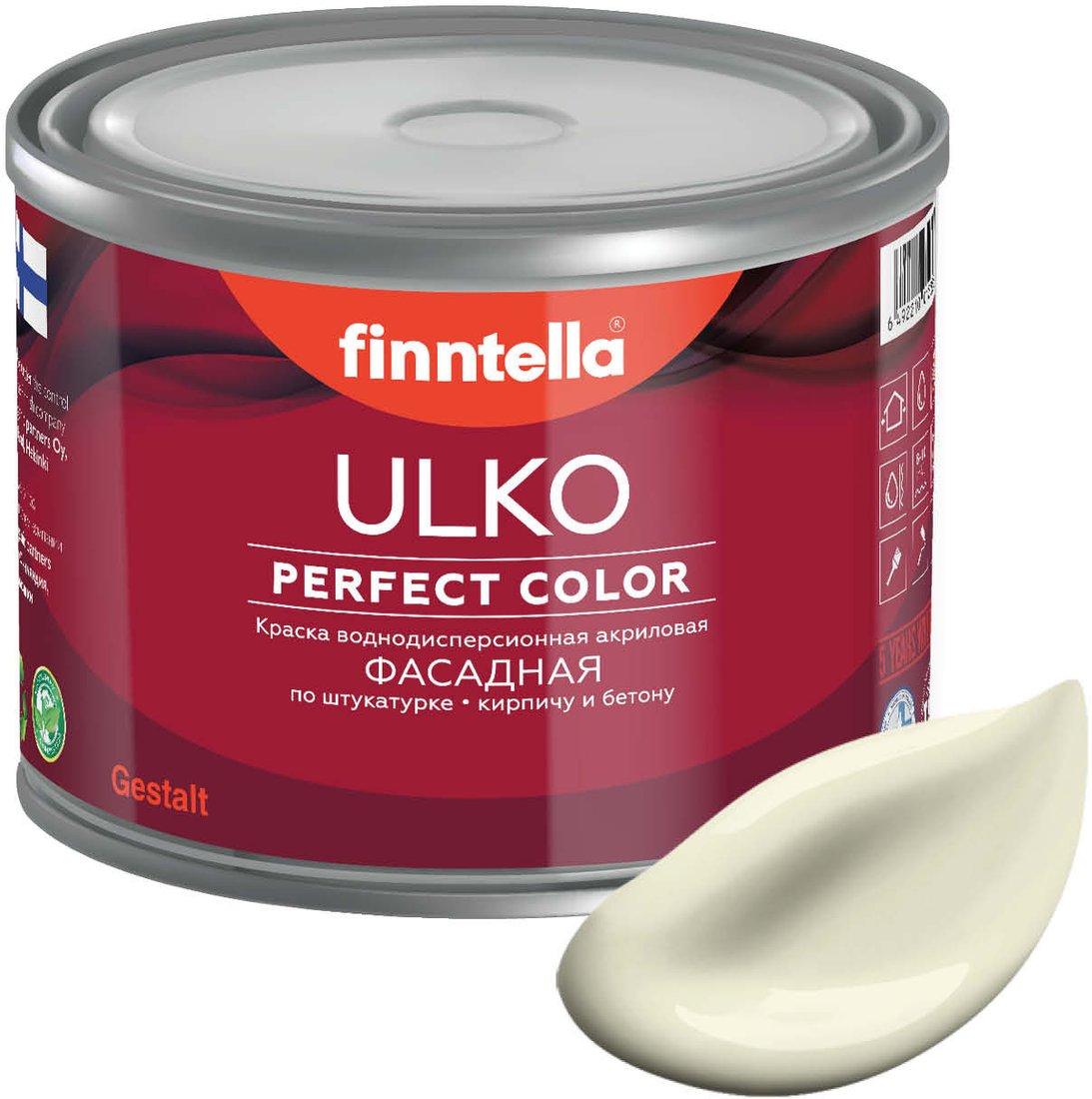 

Краска Finntella Ulko Kermainen F-05-1-3-FL121 2.7 л (желтый)