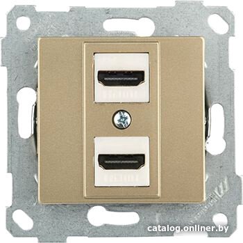 Розетка HDMI Mutlusan Rita 2200-458-0185 (золото доре)