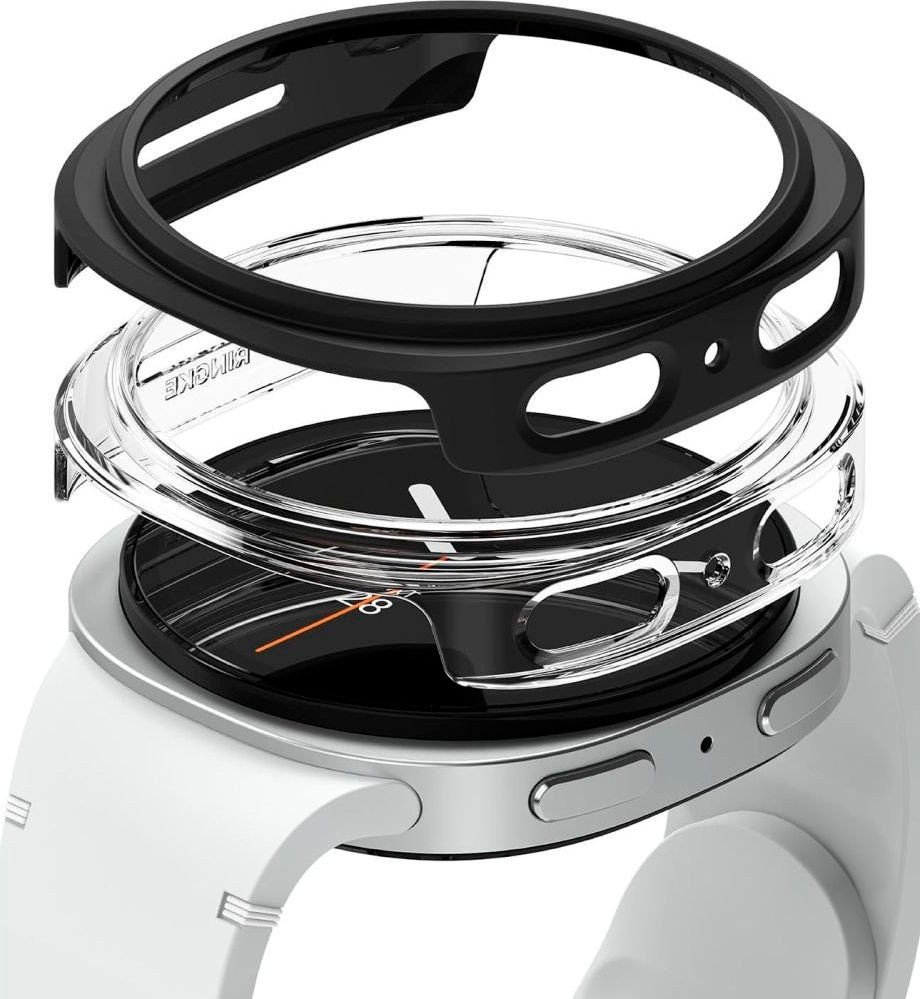 Чехол Ringke Slim для Galaxy Watch 8 40mm Clear(1шт) + Matte Black(1шт)