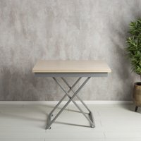 Стол-трансформер Levmar Apollo D68/S59 (дуб шамони светлый/серебро)