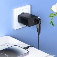 Адаптер Borofone BV18 Lightning - USB Type-C - USB Type-A (черный)
