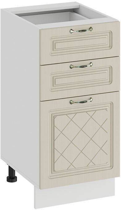 

Шкаф напольный Трия Бьянка 1Н4Я3 (белый/дуб ваниль)