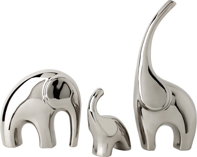 Набор статуэток Merry Bear Home Decor Слоники серебро 30001465