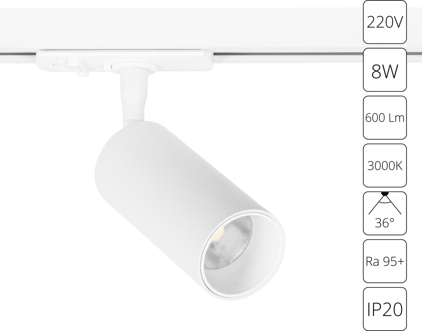 

Трековый светильник Arte Lamp Aero A1335PL-1WH