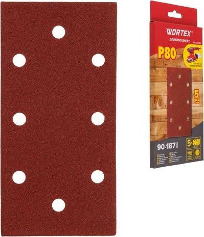 Набор шлифлистов Wortex 1334433 (5шт)