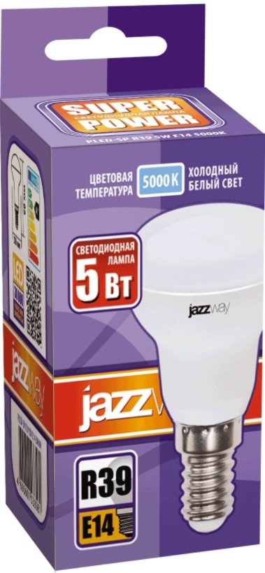 

Светодиодная лампочка JAZZway PLED-SP R39 5w E14 5000K 1033598