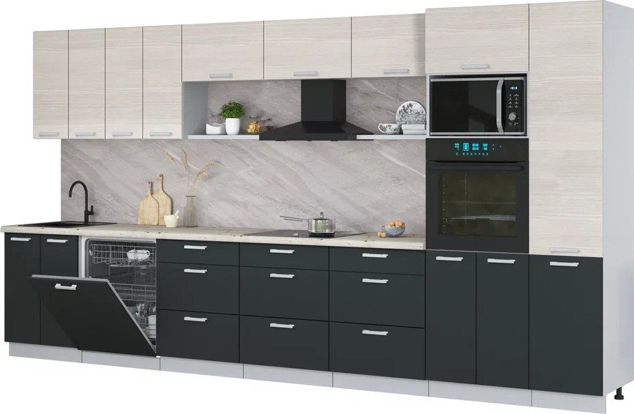 

Готовая кухня Интерлиния Мила Лайт 4.0-ПМ1 (вудлайн кремовый/антрацит/бискайская сосна)