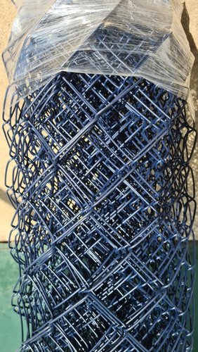 Сетка-рабица в ПВХ 55х55 2.4мм 1.2x10м (синий)